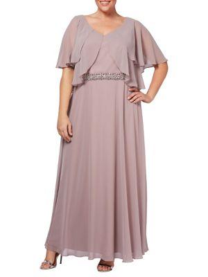 Alex Evenings Plus A-line Gown