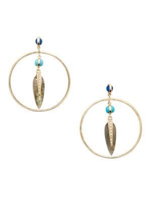 Sole Society Crystal Frontal Drop Earrings