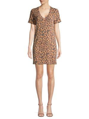 Tresics Luxe Leopard-print Mini Shift Dress