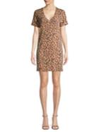 Tresics Luxe Leopard-print Mini Shift Dress