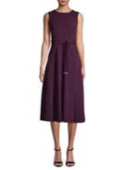 Calvin Klein V-neck Waist-tie Midi Dress
