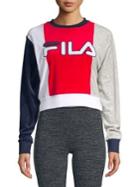 Fila Antnitta Colorblock Cropped Sweatshirt