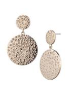 Givenchy Studded Hammered Double Drop Earrings