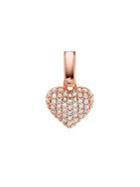 Michael Kors Custom Kors 14k Rose Gold-plated Sterling Silver Pave Heart Charm