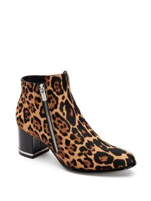 Calvin Klein Fara Calf-hair Heeled Booties