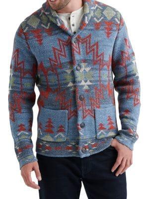 Lucky Brand Textured Jacquard Cardigan