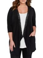 Addition Elle Michel Studio Plus Waterfall Classic Cardigan
