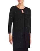 Nipon Boutique Sequined Long Cardigan