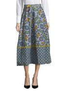 Weekend Max Mara Moroccan-print Cotton Day Skirt