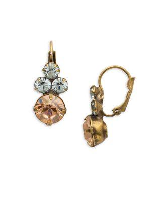 Sorrelli Washed Waterfront Wisteria Swarovski Crystal Drop Earrings