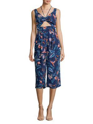 Adelyn Rae Printed Cropped Jumpsuit