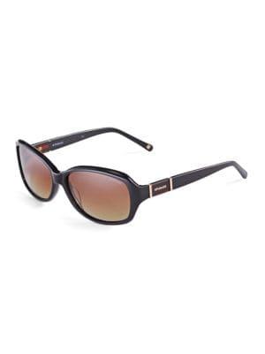 Polaroid 56mm Oversized Tortoise Shell Sunglasses