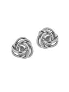 Lord & Taylor 14k White Gold Knotted Earrings