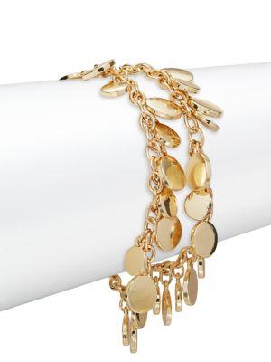 Design Lab Lord & Taylor Shaky Disc Two-row Bracelet