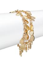Design Lab Lord & Taylor Shaky Disc Two-row Bracelet