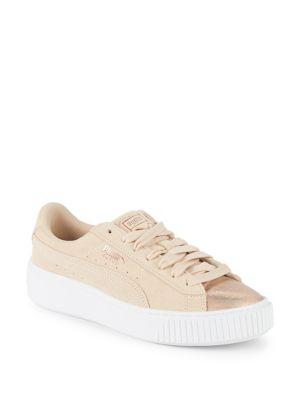 Puma Lunalux Metalic-toe Platform Sneakers