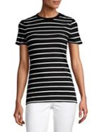 Lord And Taylor Separates Essential-fit Striped Stretch Tee