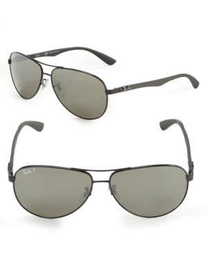 Ray-ban Rb8313 61mm Mirrored Pilot Sunglasses