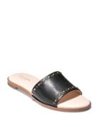 Cole Haan Anica Stud Leather Slide Sandals