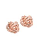 Lord & Taylor 14k Rose Gold Knot Earrings
