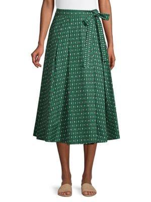Weekend Max Mara Printed A-line Midi Skirt