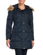 Jessica Simpson Faux Fur Trimmed Quilted Coat