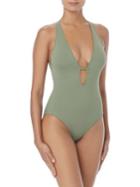 Vince Camuto One-piece Plungeneck Swimsuit