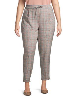 Vero Moda Plus Plaid Drawstring Pants