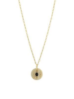 Etienne Aigner Horn & Bone Pendant Necklace