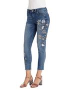 Democracy Embroidered Floral Ankle Jeans