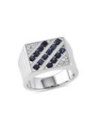 Sonatina Sterling Silver, Blue & White Sapphire Ring