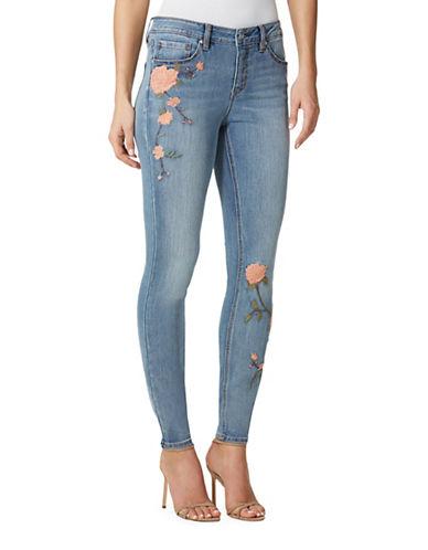 Miraclebody Faith Embroidered Skinny-fit Denim Pants