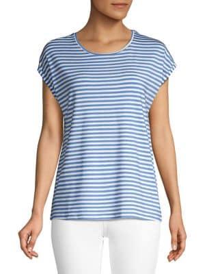 Vero Moda Ava Striped Dropped-shoulder Top
