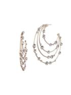 Givenchy Goldtone & Crystal Hoop Earrings