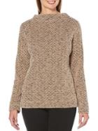 Rafaella Petite Patterned Mockneck Sweater