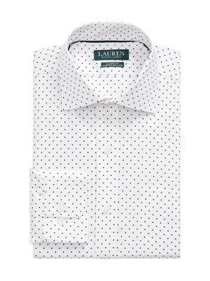 Lauren Ralph Lauren Dotted Classic Fit Button Front Shirt