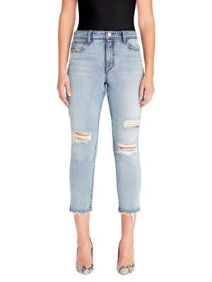 Skinny Girl High-rise Straight Cropped Jeans
