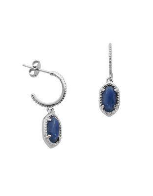 Lord & Taylor Sterling Silver Textured Dangle & Drop Earrings