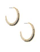 Jessica Simpson Crescent Moon Hoop Earrings