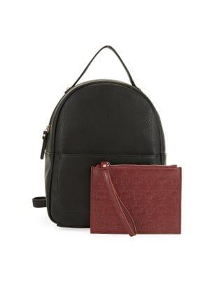 Nanette By Nanette Lepore Mini Dome Faux Leather Backpack With Pouch