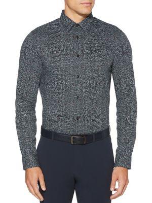 Perry Ellis Slim Fit Stretch Floral Shirt