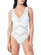 Kenneth Cole Reaction V-neck One-piece Swimsuit