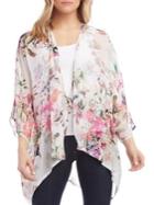 Karen Kane Floral Draped Kimono