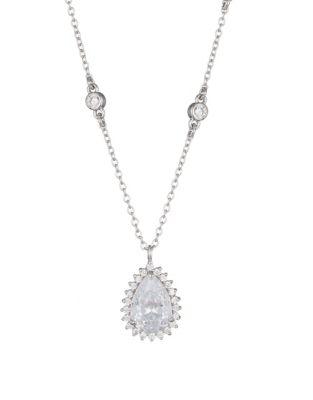 Carolee Imperial Sky Pear Pendant Necklace