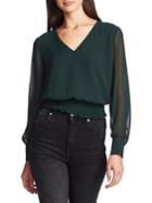 1.state V-neck Smocked Top