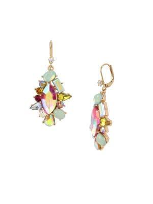 Betsey Johnson Paradise Lost Crystal Cluster Drop Earrings