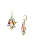 Betsey Johnson Paradise Lost Crystal Cluster Drop Earrings