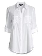 Lord And Taylor Separates Petite Gauze Button-front Blouse