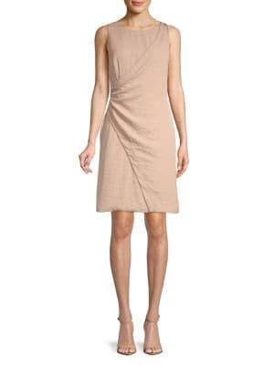 Paper Crown Sleeveless Side Ruched Dress