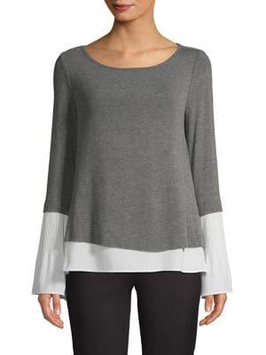 Bailey 44 Colorblock Bell-sleeve Top